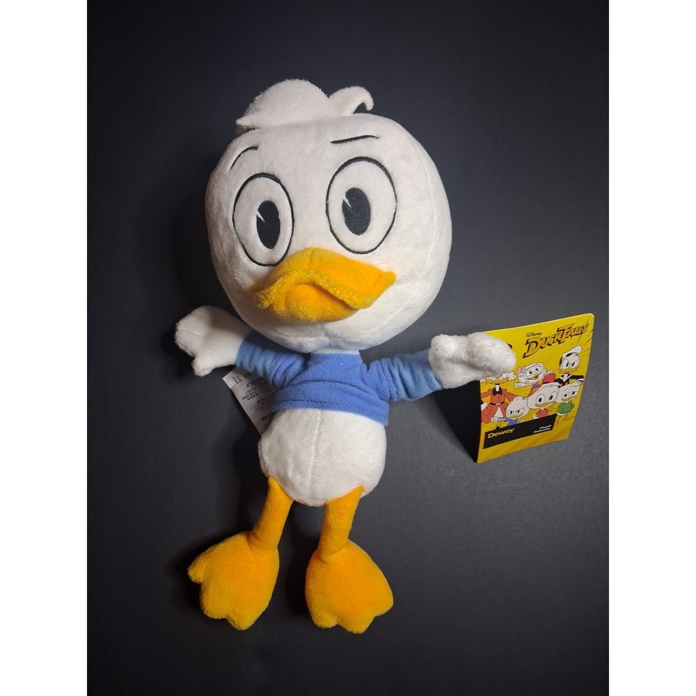 10" Disney Store Duck Tales Reboot Donald Duck Nephew Blue Shirt DEWEY Plush